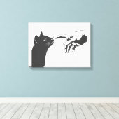 ミケランジェロ猫 – 背景色を選択 キャンバスプリント (インサイチュ (ウッドフロア))