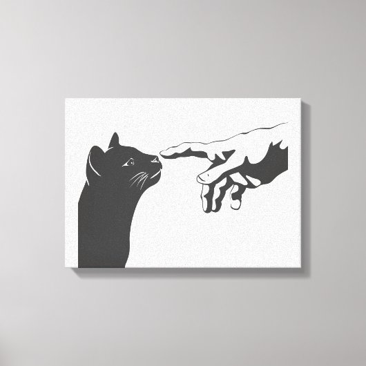 ミケランジェロ猫 – 背景色を選択 キャンバスプリント (正面)