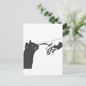 ミケランジェロ猫 – 背景色を選択 ポストカード (スタンド正面)