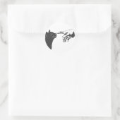 ミケランジェロ猫 – 背景色を選択 ラウンドシール (バッグ)