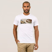 ミケランジェロ著絵を描かれるアダムの作成- Tシャツ (正面フル)