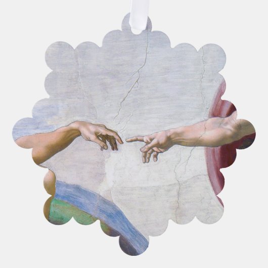 ミケランジェロ – アダムの創造 オーナメントカード (正面)