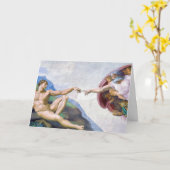 ミケランジェロ – アダムの創造 カード (黄色い花)