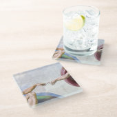 ミケランジェロ – アダムの創造 ガラスコースター (アングル)