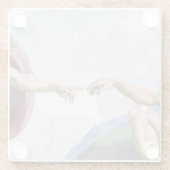 ミケランジェロ – アダムの創造 ガラスコースター (裏面)