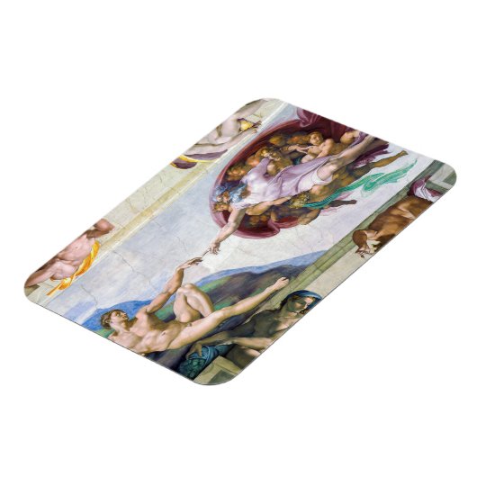 ミケランジェロ - アダムの創造、システィーナ礼拝堂の マグネット (左側)