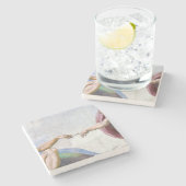 ミケランジェロ – アダムの創造 ストーンコースター (横)