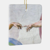ミケランジェロ – アダムの創造 セラミックオーナメント (右)