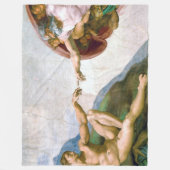 ミケランジェロ・アダムの創造 フリースブランケット (正面)