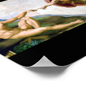 ミケランジェロ・アダムの創造 ポスター (角)