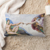 ミケランジェロ – アダムの創造 ランバークッション (ブランケット)