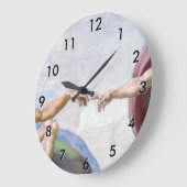 ミケランジェロ – アダムの創造 ラージ壁時計 (傾斜)