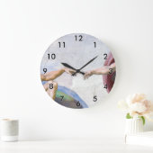 ミケランジェロ – アダムの創造 ラージ壁時計 (ホーム)