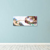 ミケランジェロ - アダムの創造 単体 キャンバスプリント (インサイチュ (ウッドフロア))