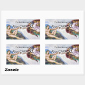 ミケランジェロ - アダムの創造 単体 長方形シール (シート)