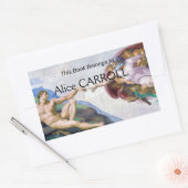 ミケランジェロ - アダムの創造 単体 長方形シール (封筒)