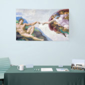 ミケランジェロ – アダムの創造 横断幕 (トレードショー)