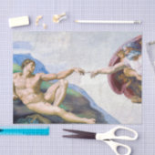 ミケランジェロ – アダムの創造 薄葉紙 (クラフト)