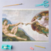 ミケランジェロ，アダムの創造， 1508-1512 薄葉紙 (クラフト)