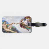 ミケランジェロ – アダムの創造 – QRコード ラゲッジタグ (裏面横)