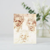 ミケランジェロ – グロテスクス勉強 ポストカード (スタンド正面)