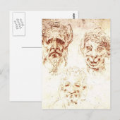 ミケランジェロ – グロテスクス勉強 ポストカード (正面/裏面)