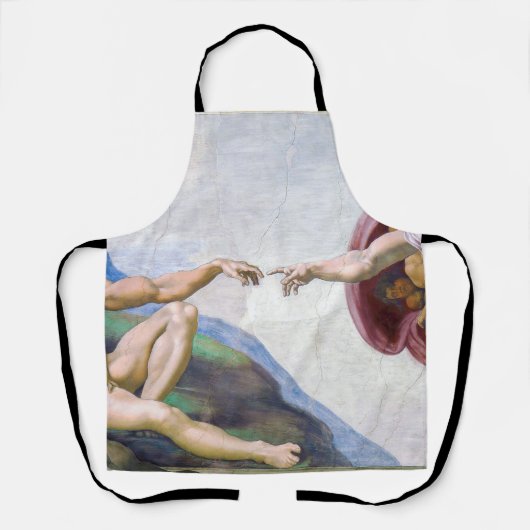 ミケランジェロ – システィーナ礼拝堂アダムの創造 エプロン (正面)