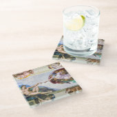 ミケランジェロ – システィーナ礼拝堂アダムの創造 ガラスコースター (アングル)