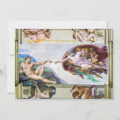ミケランジェロ – システィーナ礼拝堂アダムの創造 サンキューカード (正面)