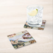 ミケランジェロ – システィーナ礼拝堂アダムの創造 スクエアペーパーコースター (インサイチュ)