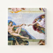 ミケランジェロ – システィーナ礼拝堂アダムの創造 ノートブック (裏面)