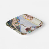 ミケランジェロ – システィーナ礼拝堂アダムの創造 ペーパープレート (傾斜あり)