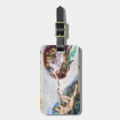 ミケランジェロ – システィーナ礼拝堂アダムの創造 ラゲッジタグ (正面縦)