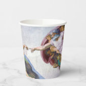 ミケランジェロ – システィーナ礼拝堂アダムの創造 紙コップ (左)