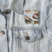 ミケランジェロ – システィーナ礼拝堂アダムの創造 缶バッジ (インサイチュ)