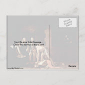 ミケランジェロ・ダ・カラヴァッジョによるバプテストのヨハネ ポストカード (裏面)