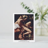 ミケランジェロ・ダ・カラヴァッジョによる洗礼者の聖ヨハネ ポストカード (スタンド正面)