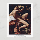 ミケランジェロ・ダ・カラヴァッジョによる洗礼者の聖ヨハネ ポストカード (正面)