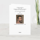 ミケランジェロ ピエタ カード (裏面)