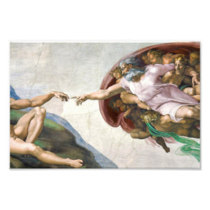 ミケランジェロ・ブオナローティのアダムの創造(ci) フォトプリント