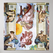 ミケランジェロ – 太陽の月と星の創造 ポスター (正面)