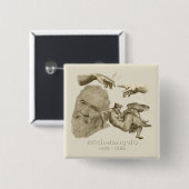 ミケランジェロ 缶バッジ (正面&裏面)