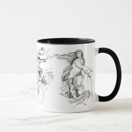 ミケランジェロTitianおよびRaphael (11のoz) マグカップ (右)
