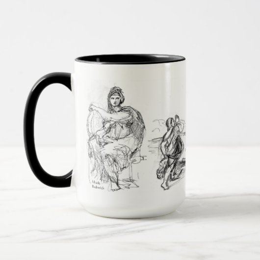 ミケランジェロTitianおよびRaphael (15oz) マグカップ (左)