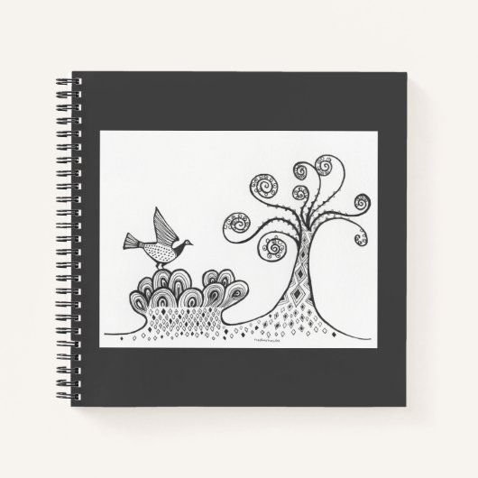 ミケーネインスパイアアギリシャ風景鳥手帳 ノートブック (正面)