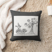 ミケーネインスパイアアギリシャ風鳥枕 クッション (ブランケット)