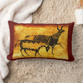 ミケーネインスパイアギリアの地球トーン牛の枕 ランバークッション (ブランケット)