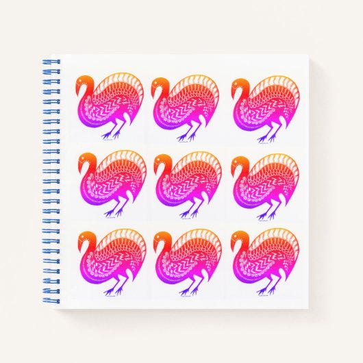 ミケーネインスパイアギリカラフルア鳥類手帳 ノートブック (正面)