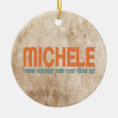 {ミケーレ}一流の意味クリスマスツリーのオーナメント セラミックオーナメント (正面)