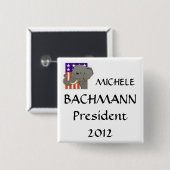 ミケーレ、BACHMANNの大統領2012年 缶バッジ (正面&裏面)